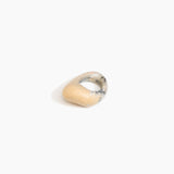 Dinosaur Designs Pebble Ring in Sandy Pearl color resin with Regular Fit