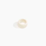 Dinosaur Designs Band Ring in Chalk Swirl color resin with Wide Fit