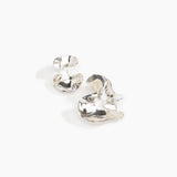 LO Collections Wave Earrings in Silver-Plated Brass Material