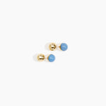 Dinosaur Designs Ball Stud Earrings in Sky color resin with Nano-Coated Brass Material