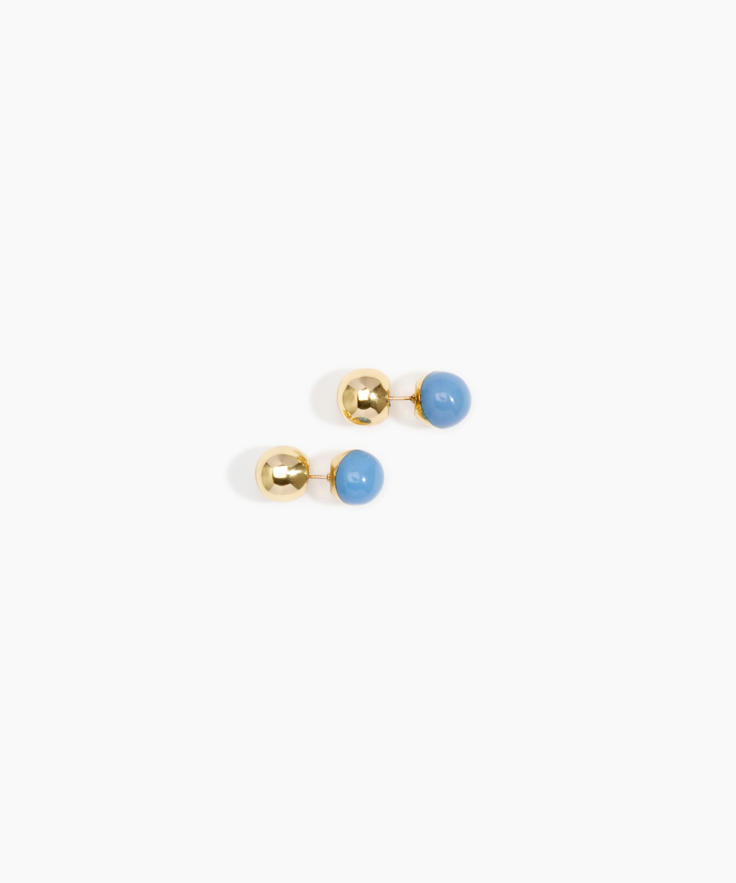 Dinosaur Designs Ball Stud Earrings in Sky color resin with Nano-Coated Brass Material