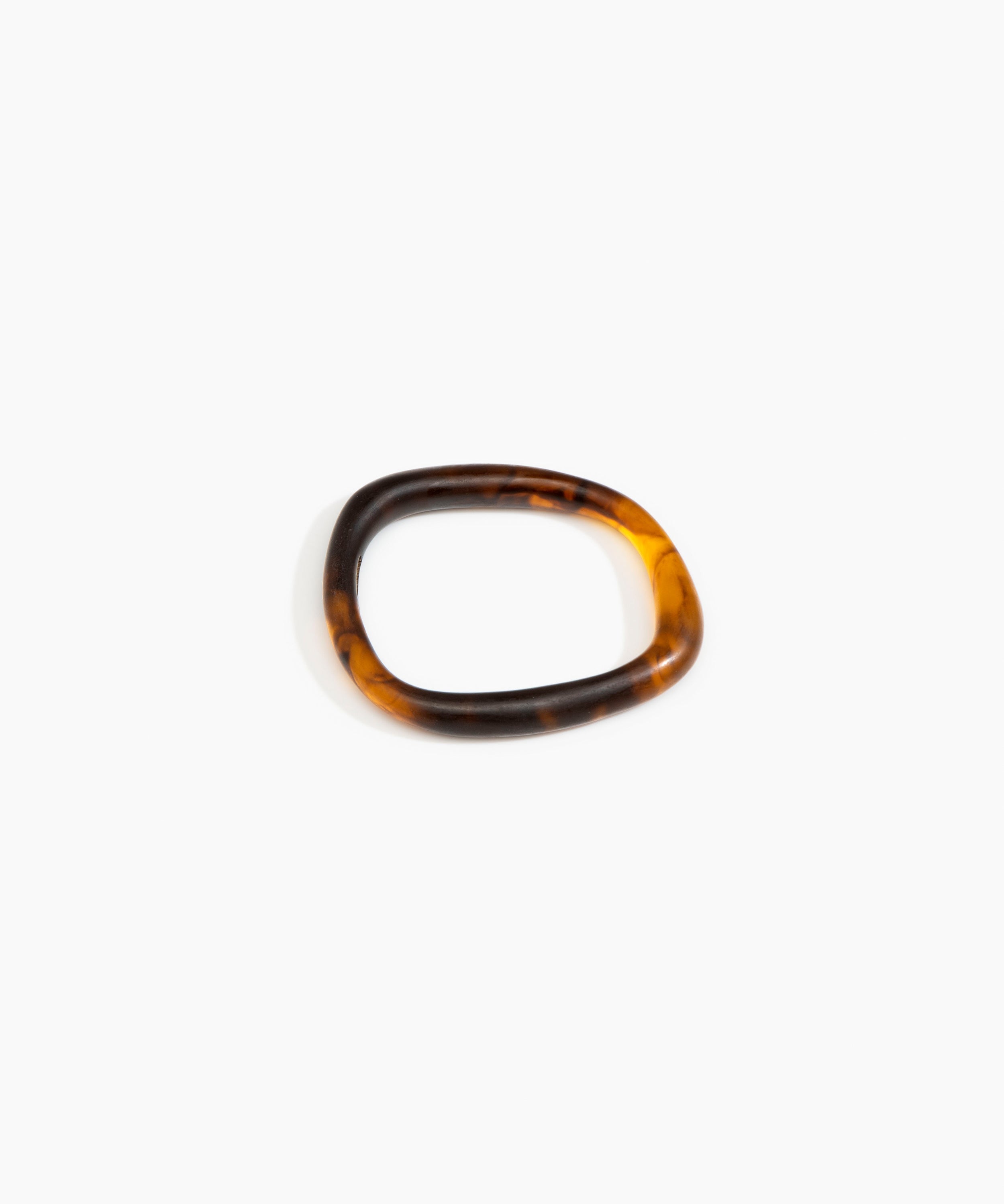 Dinosaur Designs Slate Bangle in Tortoise color resin with Wide Fit