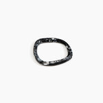 Dinosaur Designs Slate Bangle in Black Marble color resin with Wide Fit