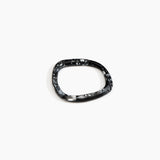 Dinosaur Designs Slate Bangle in Black Marble color resin with Wide Fit