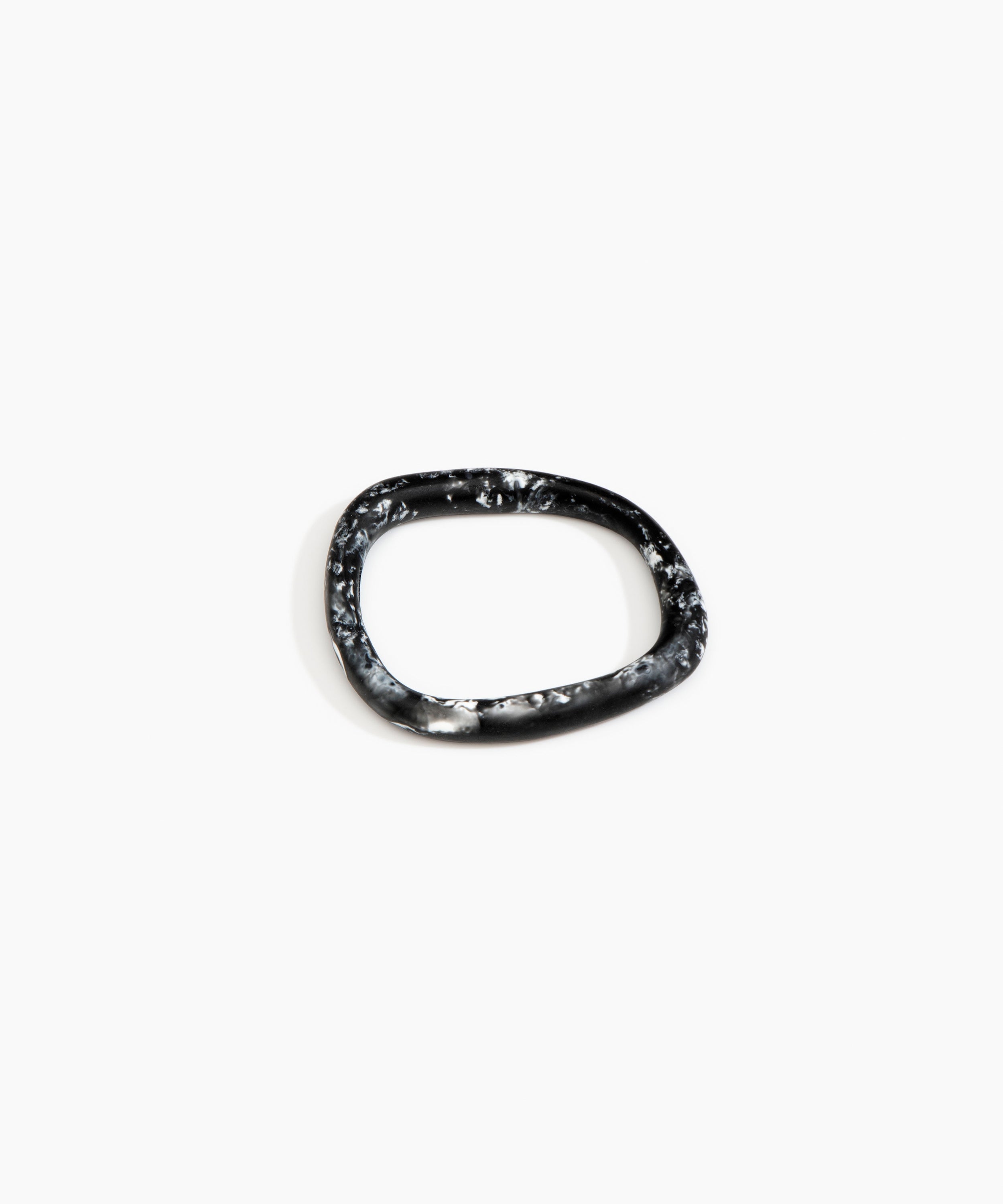 Dinosaur Designs Slate Bangle in Black Marble color resin with Wide Fit