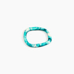 Dinosaur Designs Slate Bangle in Lagoon color resin with Wide Fit