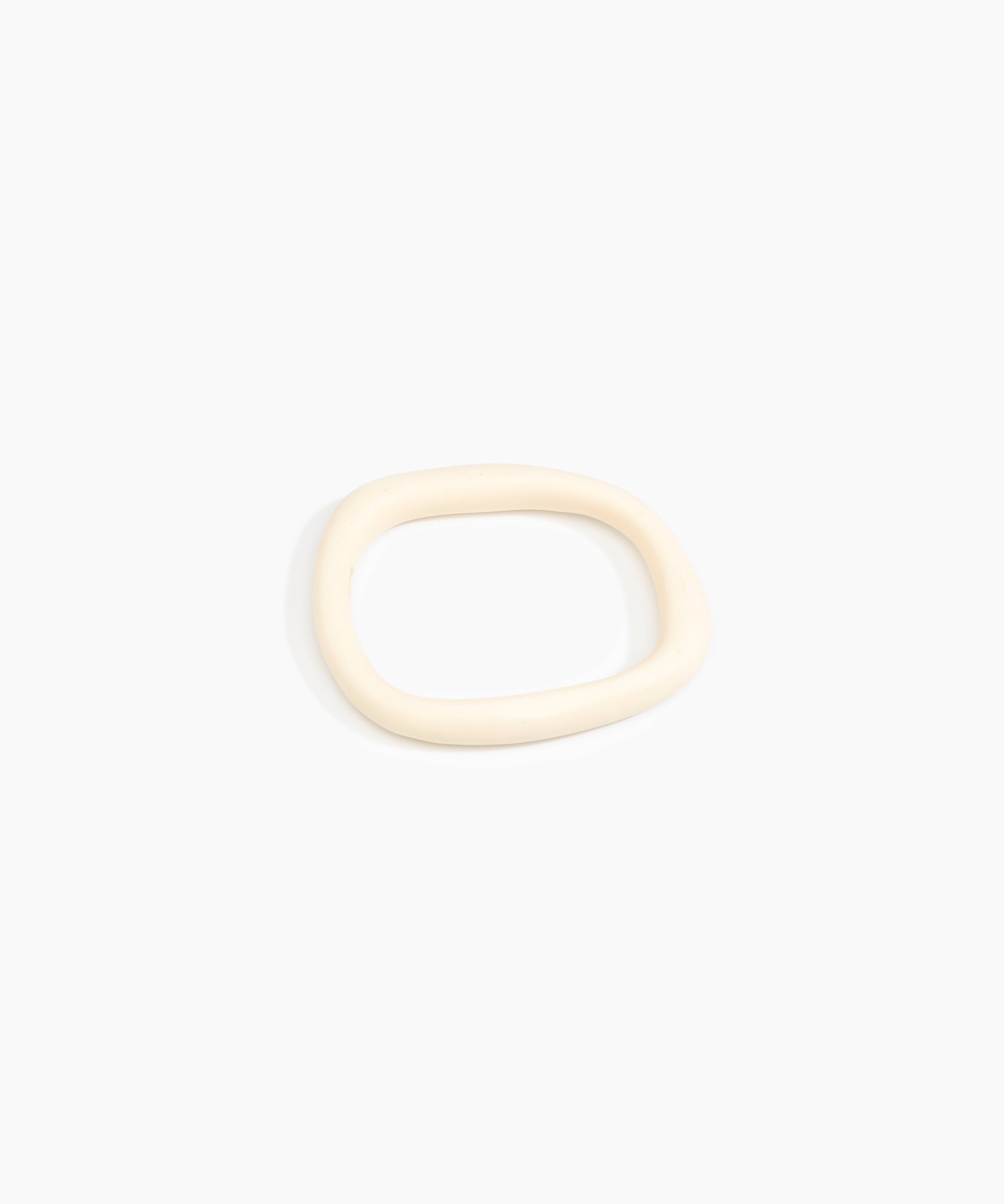 Dinosaur Designs Slate Bangle in Cream color resin with Wide Fit