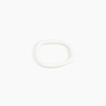 Dinosaur Designs Slate Bangle in Snow Swirl color resin with Wide Fit