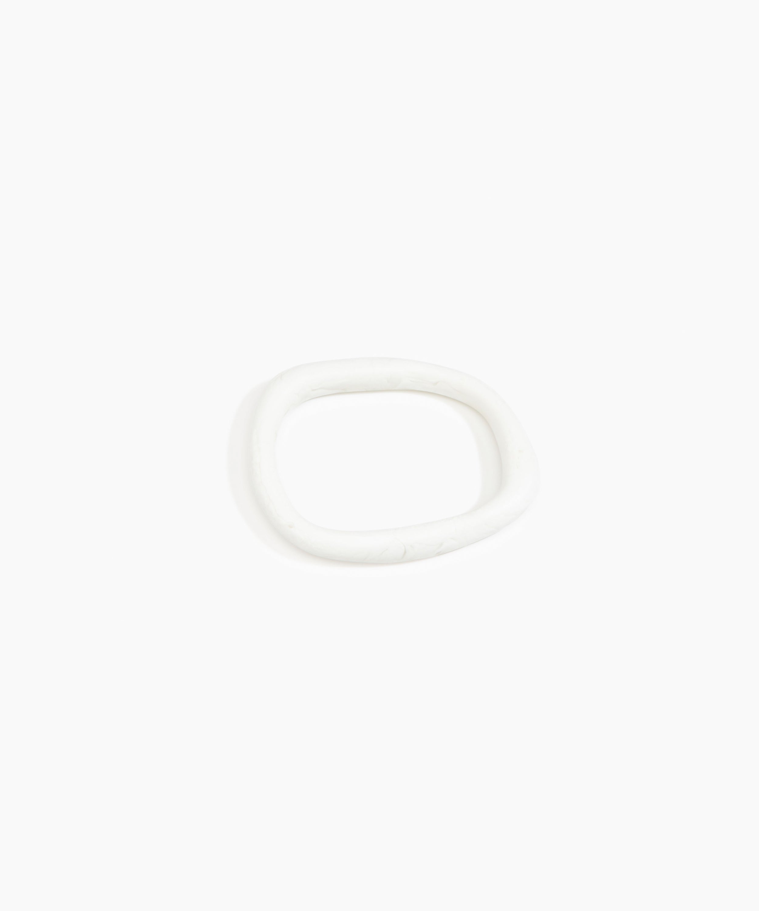 Dinosaur Designs Slate Bangle in Snow Swirl color resin with Wide Fit