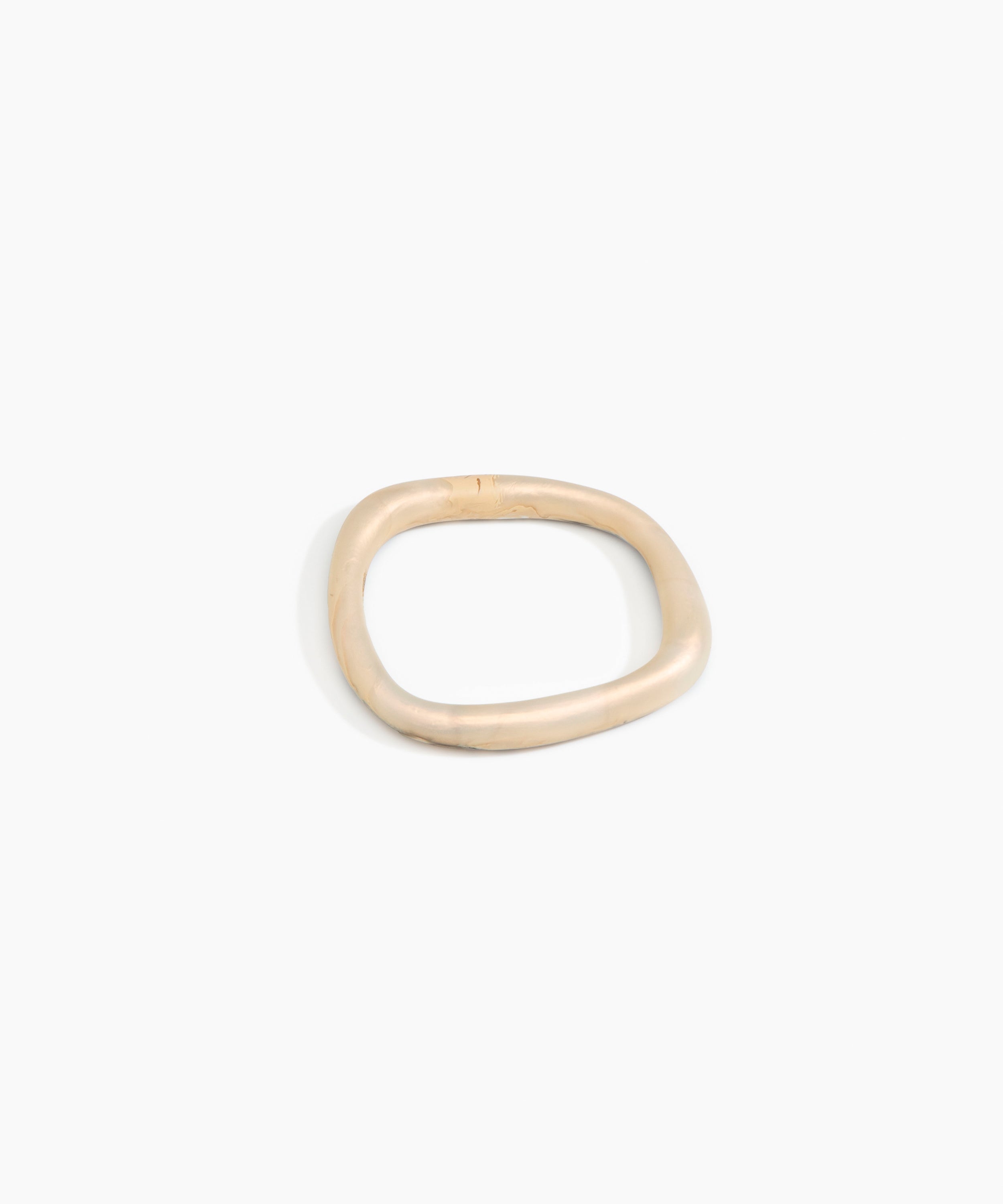 Dinosaur Designs Slate Bangle in Sandy Pearl color resin with Wide Fit