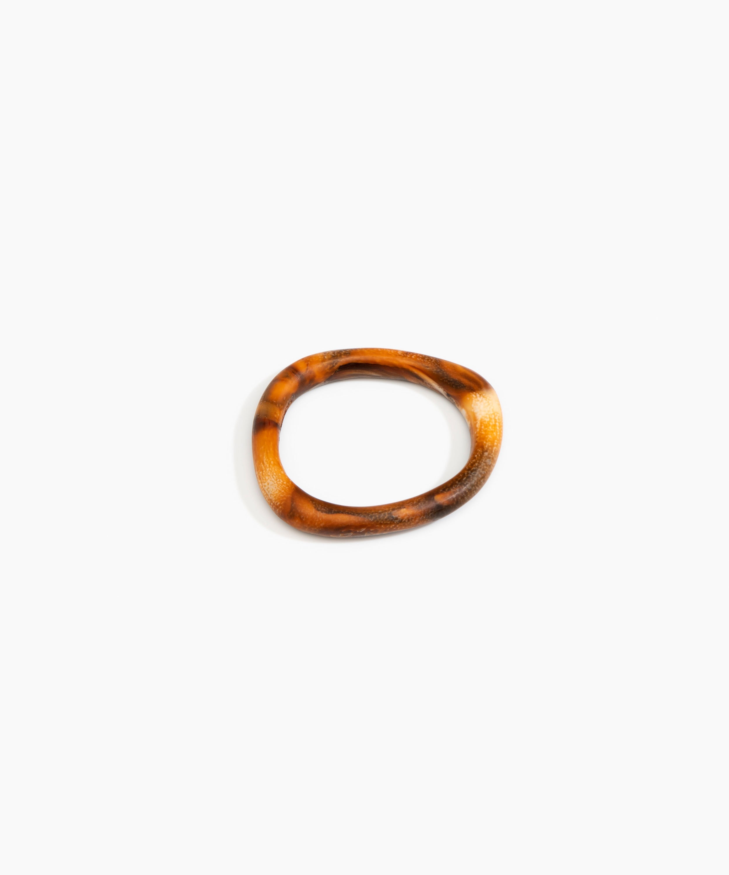 Dinosaur Designs Slate Bangle in Dark Horn color resin with Wide Fit