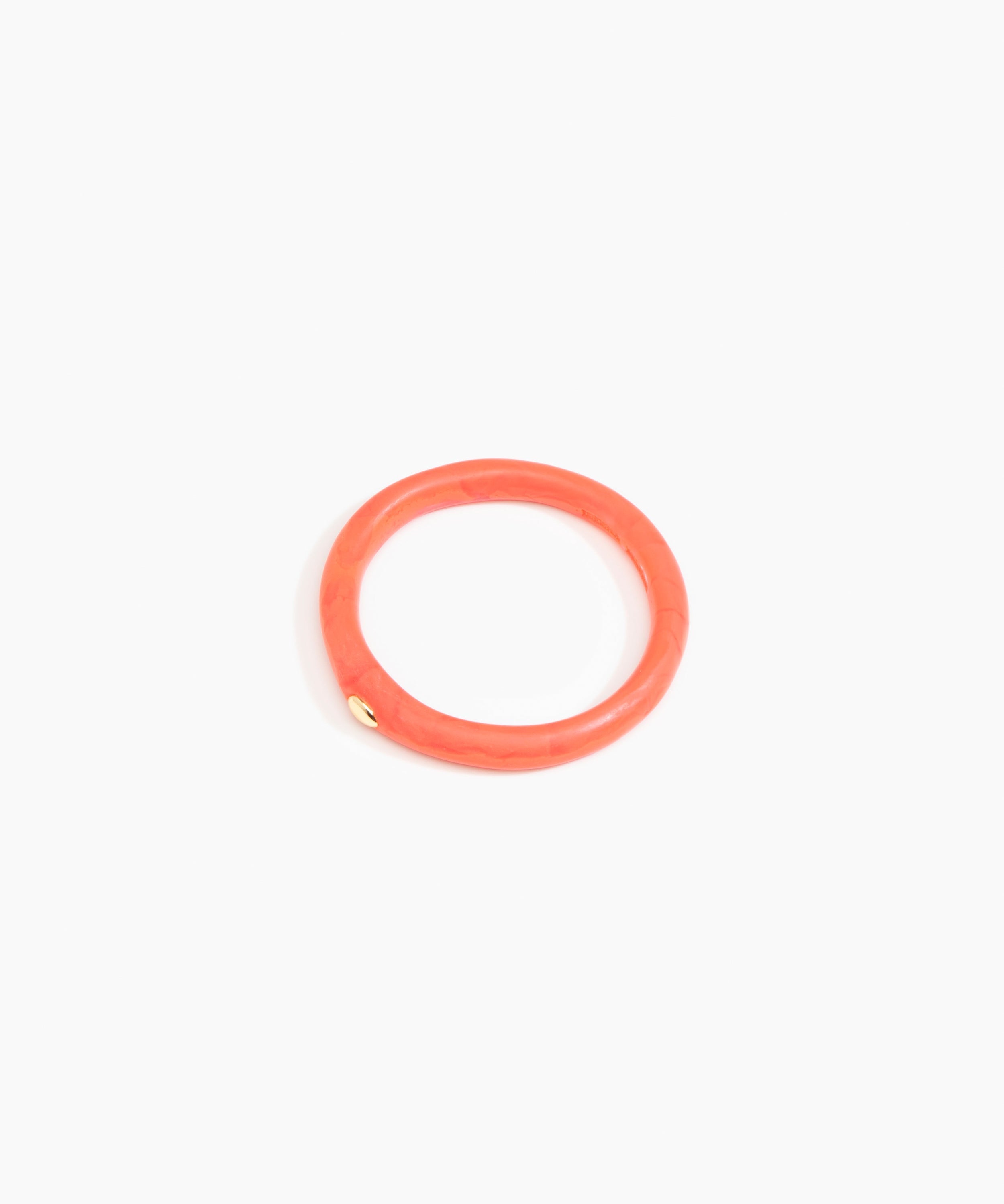 Dinosaur Designs Round Rock Wishbone Bangle in Lychee color resin with Wide Fit