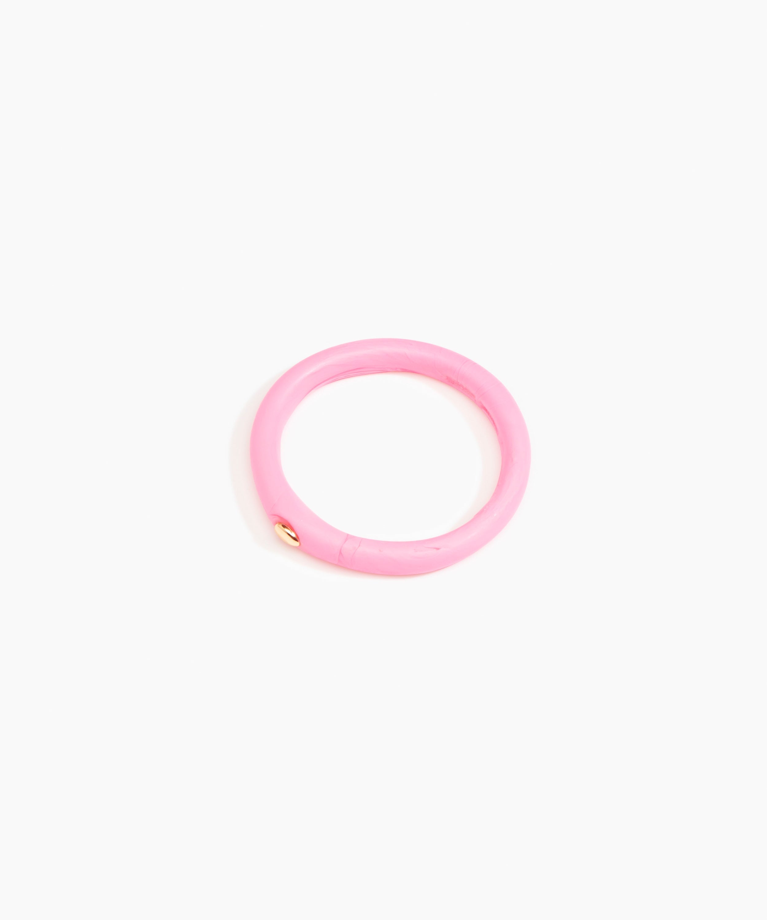 Dinosaur Designs Round Rock Wishbone Bangle in Parakeet color resin with Wide Fit