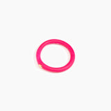 Dinosaur Designs Round Rock Wishbone Bangle in Flamingo color resin with Wide Fit