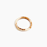 Dinosaur Designs Round Rock Wishbone Bangle in Light Horn color resin with Wide Fit