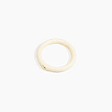 Dinosaur Designs Round Rock Wishbone Bangle in Cream color resin with Wide Fit