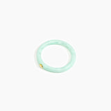 Dinosaur Designs Round Rock Wishbone Bangle in Mint color resin with Wide Fit