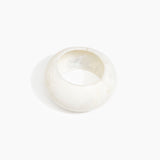 Dinosaur Designs Boulder Bangle in Chalk Swirl color resin with Wide Fit