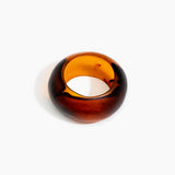 Dinosaur Designs Boulder Bangle in Tortoise color resin with Wide Fit