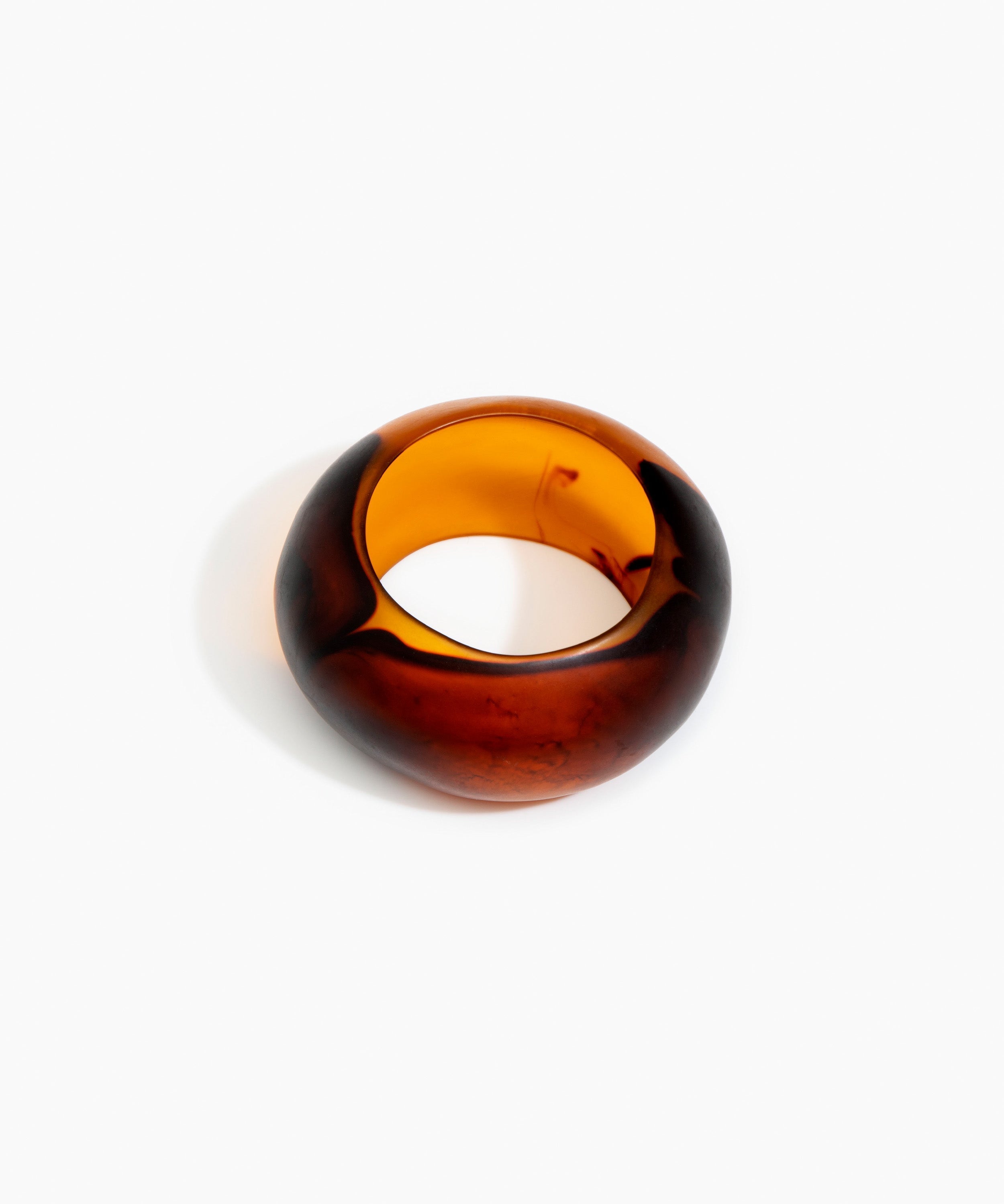 Dinosaur Designs Boulder Bangle in Tortoise color resin with Wide Fit