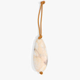 Dinosaur Designs Pebble Keyring in Sandy Pearl color resin
