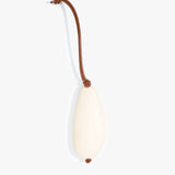 Dinosaur Designs Pebble Keyring in Cream color resin