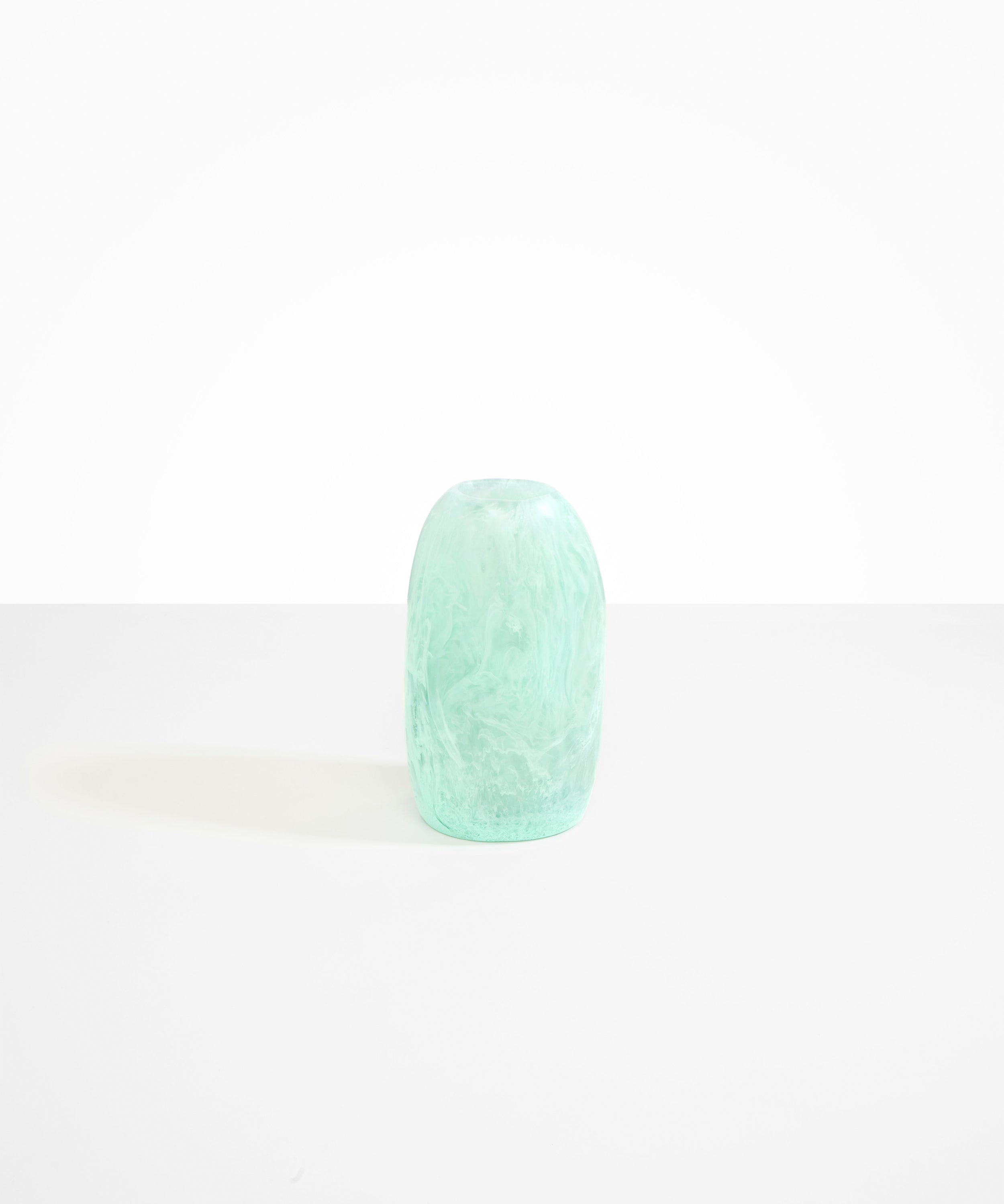 Dinosaur Designs Medium Pebble Vase in Mint color resin