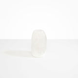 Dinosaur Designs Medium Pebble Vase in Snow Swirl color resin