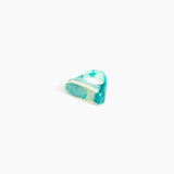 Dinosaur Designs Shield Ring in Lagoon color resin with Regular Fit