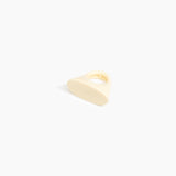 Dinosaur Designs Shield Ring in Cream color resin with Regular Fit