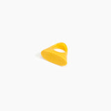 Dinosaur Designs Shield Ring in Honeycomb color resin with Regular Fit