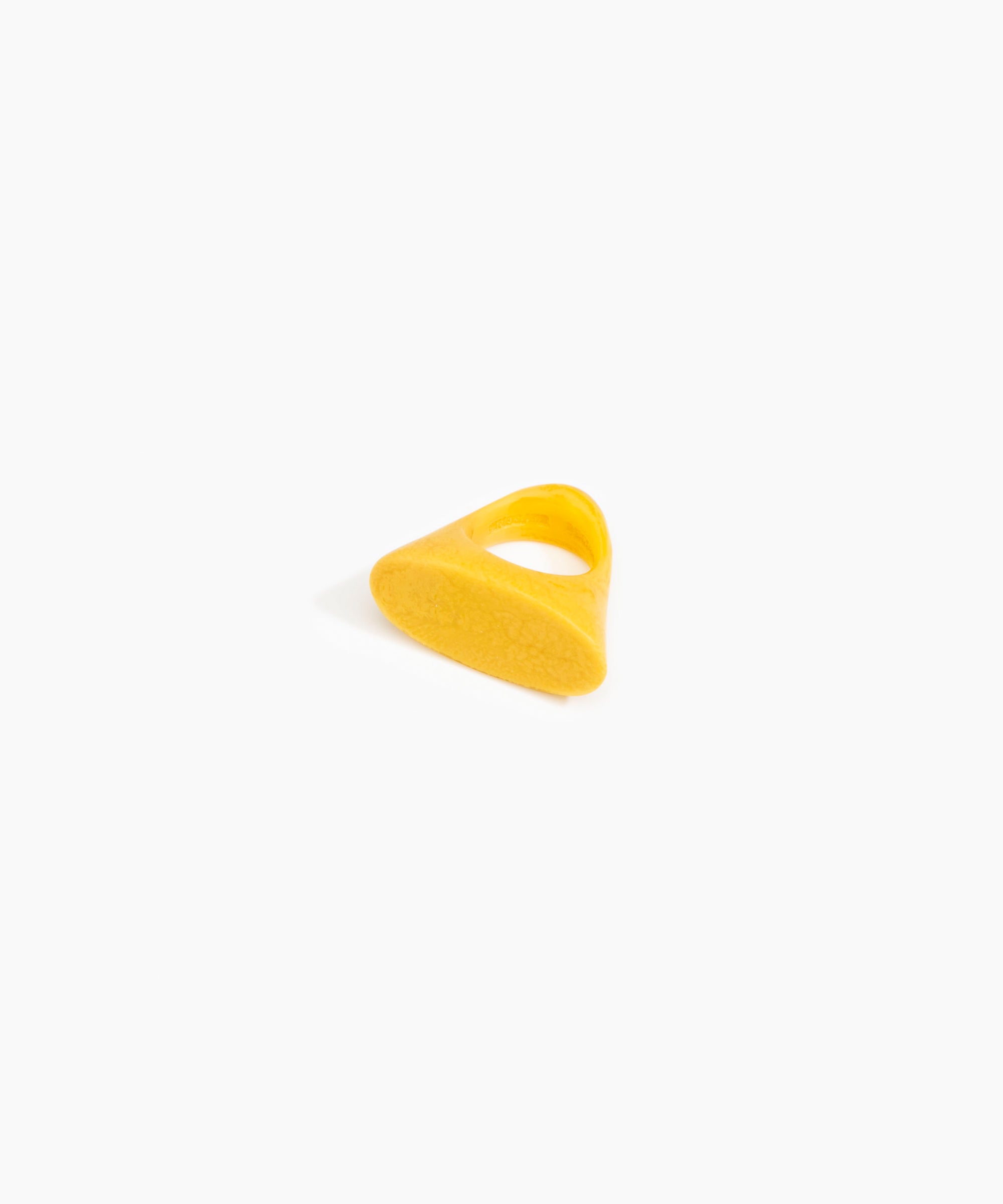 Dinosaur Designs Shield Ring in Honeycomb color resin with Regular Fit