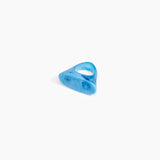 Dinosaur Designs Shield Ring in Sky color resin with Regular Fit