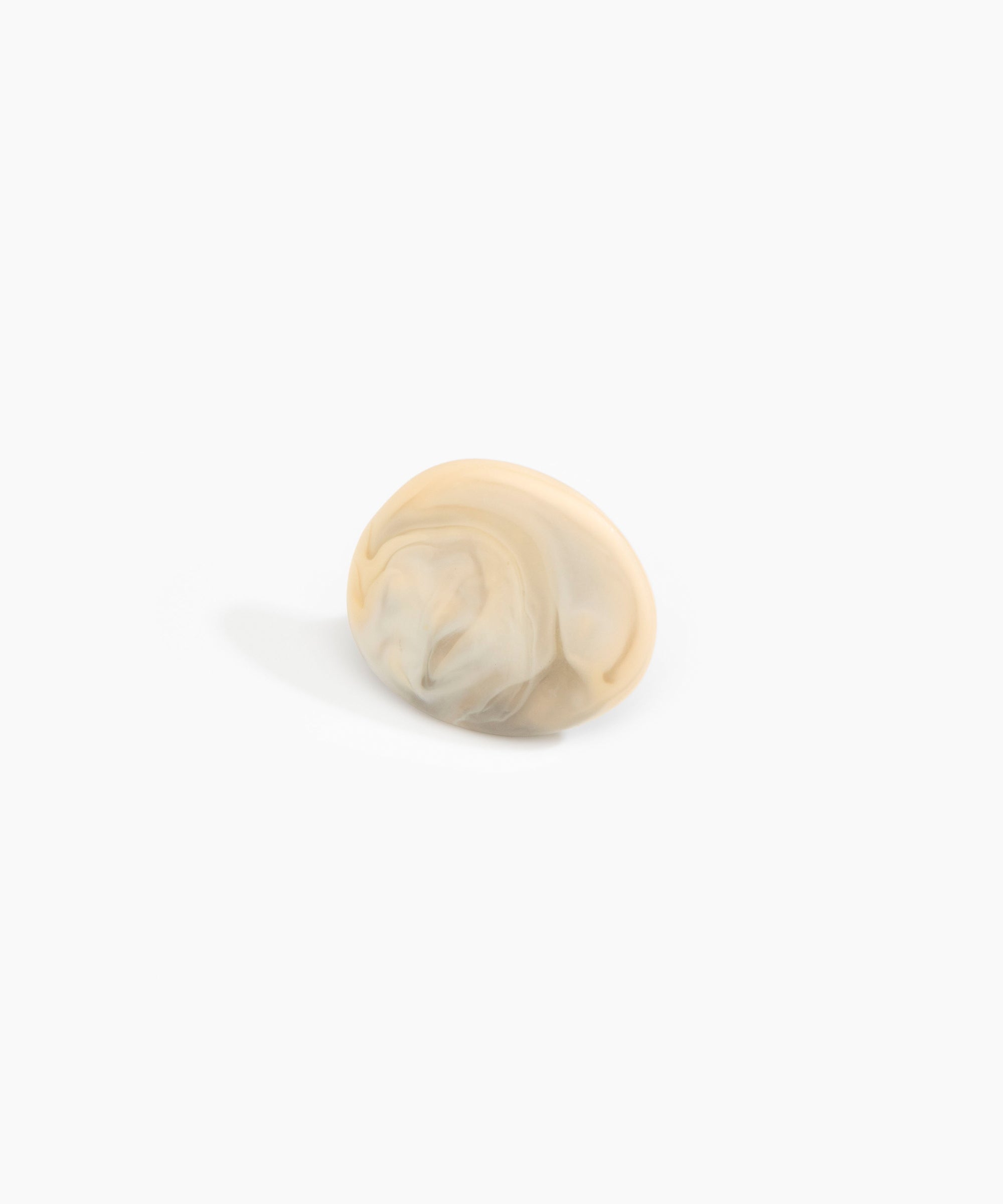 Dinosaur Designs Stone Ring in Sandy Pearl color resin with Wide Fit