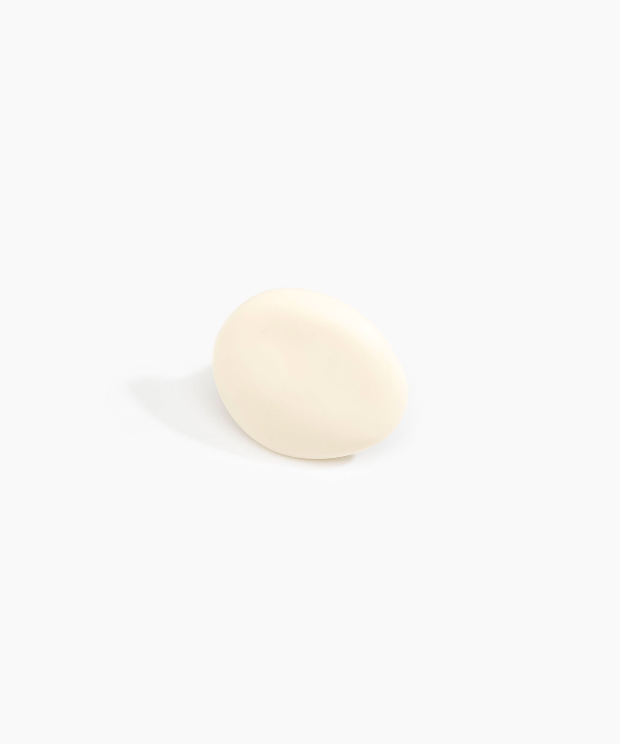 Dinosaur Designs Stone Ring in Cream color resin with Wide Fit