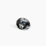 Dinosaur Designs Stone Ring in Black Marble color resin with Wide Fit