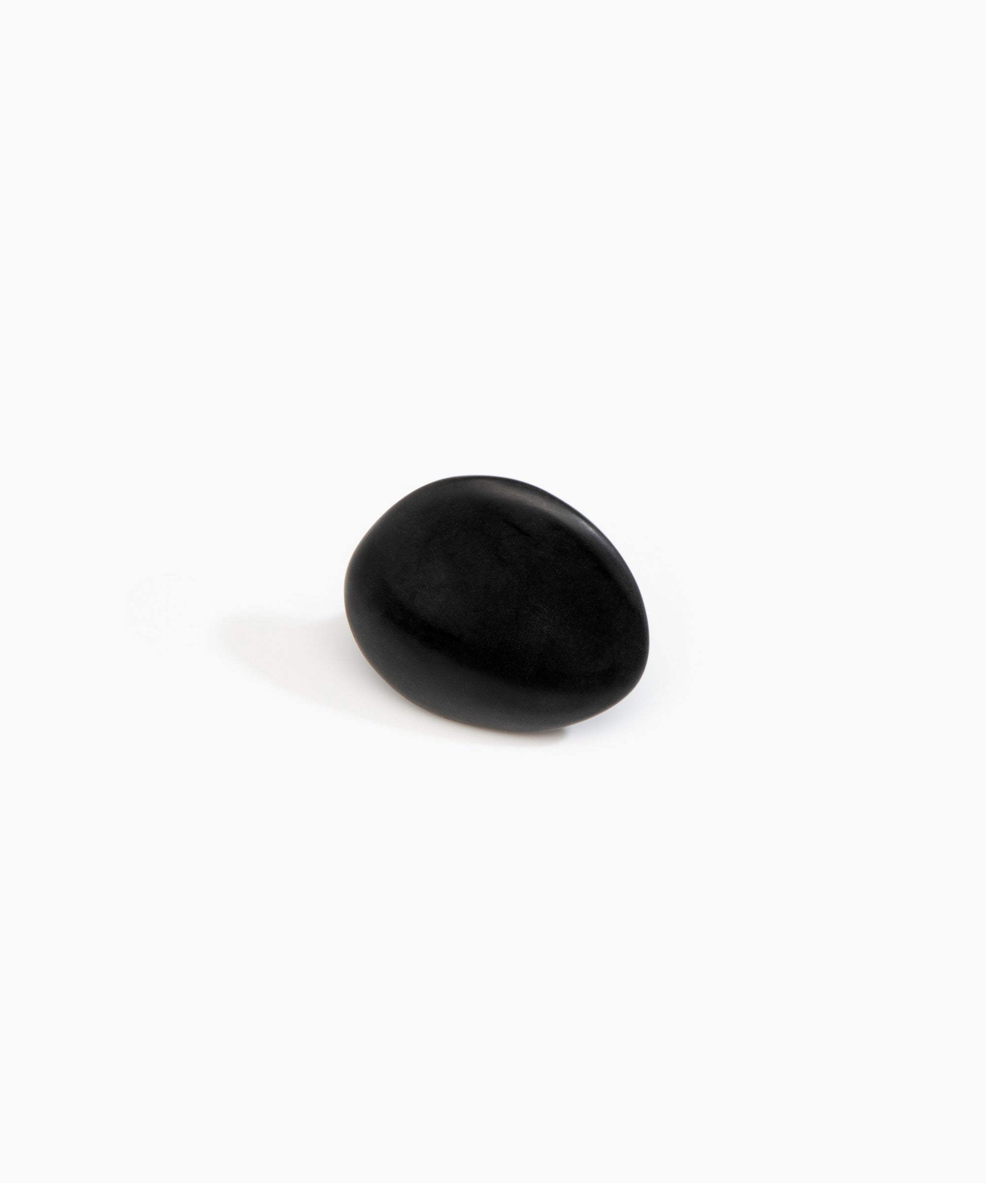 Dinosaur Designs Stone Ring in Black color resin with Wide Fit