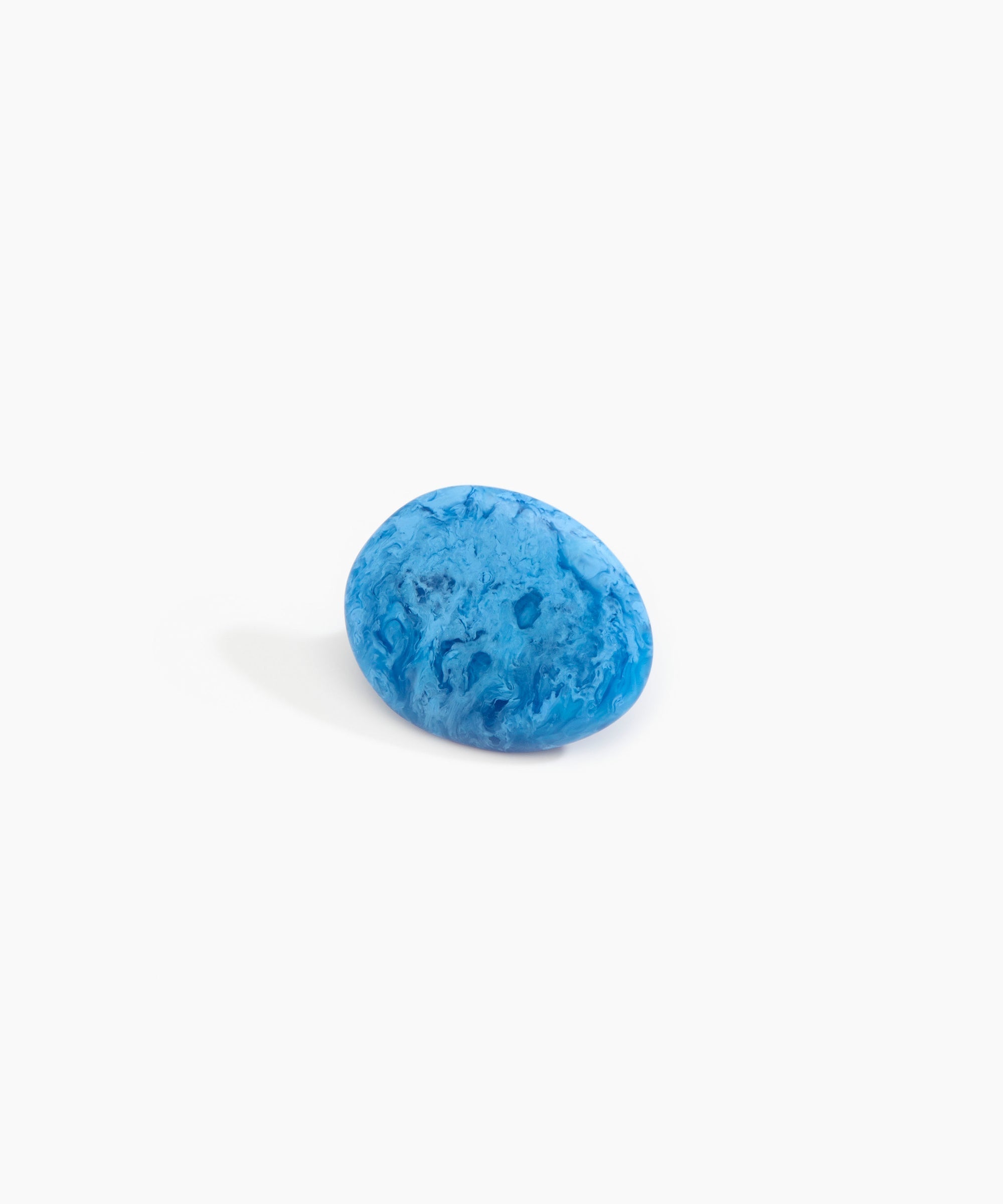 Dinosaur Designs Stone Ring in Sky color resin with Wide Fit