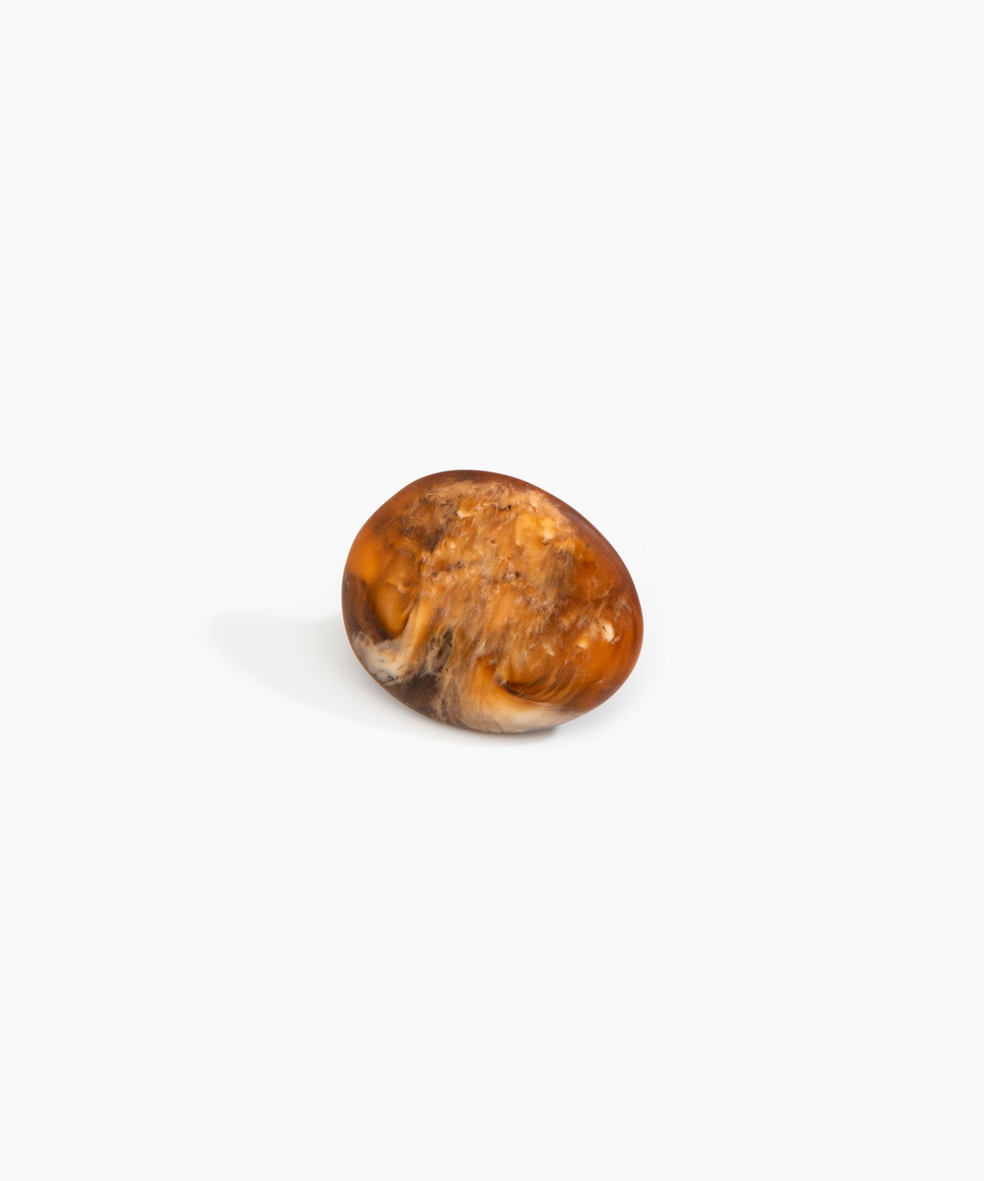 Dinosaur Designs Stone Ring in Dark Horn color resin with Wide Fit