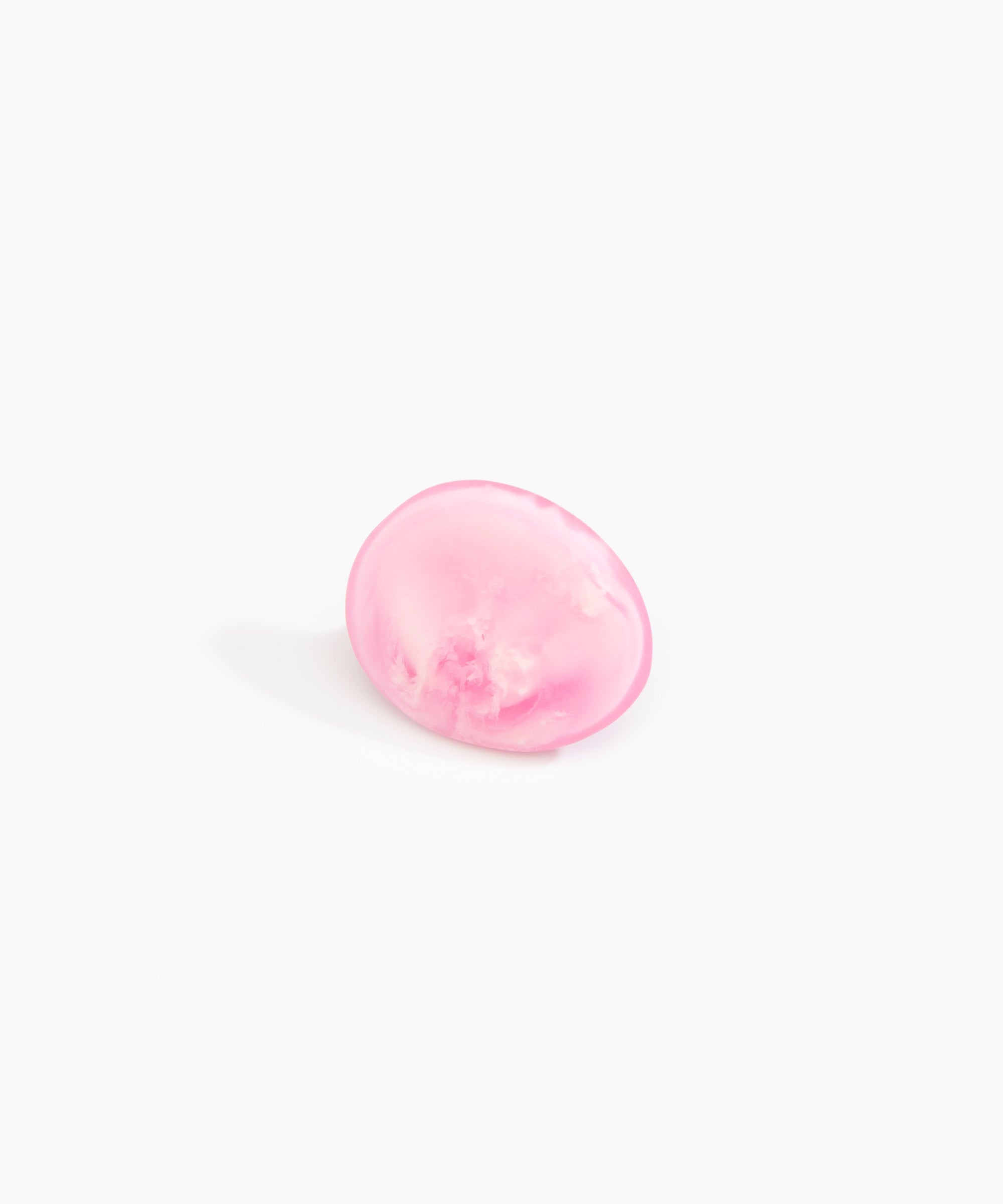 Dinosaur Designs Stone Ring in Shell Pink color resin with Wide Fit