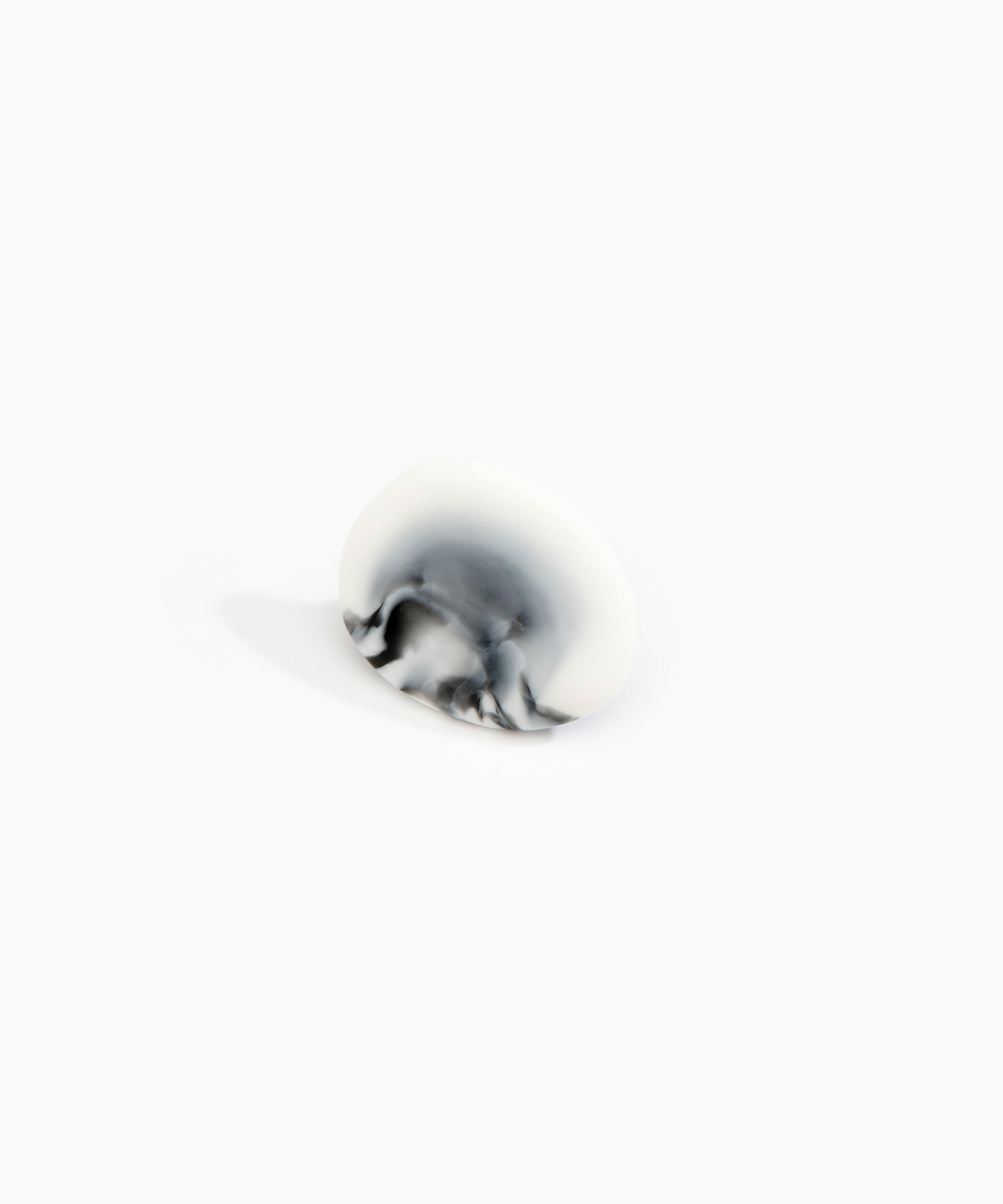 Dinosaur Designs Stone Ring in White Marble color resin with Wide Fit
