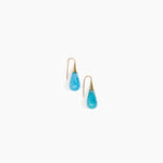Dinosaur Designs Small Dew Drop Earrings in Sky color resin