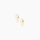Dinosaur Designs Small Dew Drop Earrings in Cream color resin