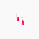 Dinosaur Designs Small Dew Drop Earrings in Flamingo color resin