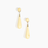 Dinosaur Designs Large Dew Drop Earrings in Lemon color resin with Studs Backing