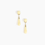 Dinosaur Designs Medium Dew Drop Earrings in Lemon color resin with Studs Backing