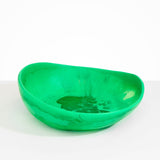 Dinosaur Designs Large Flow Bowl in Leaf color resin