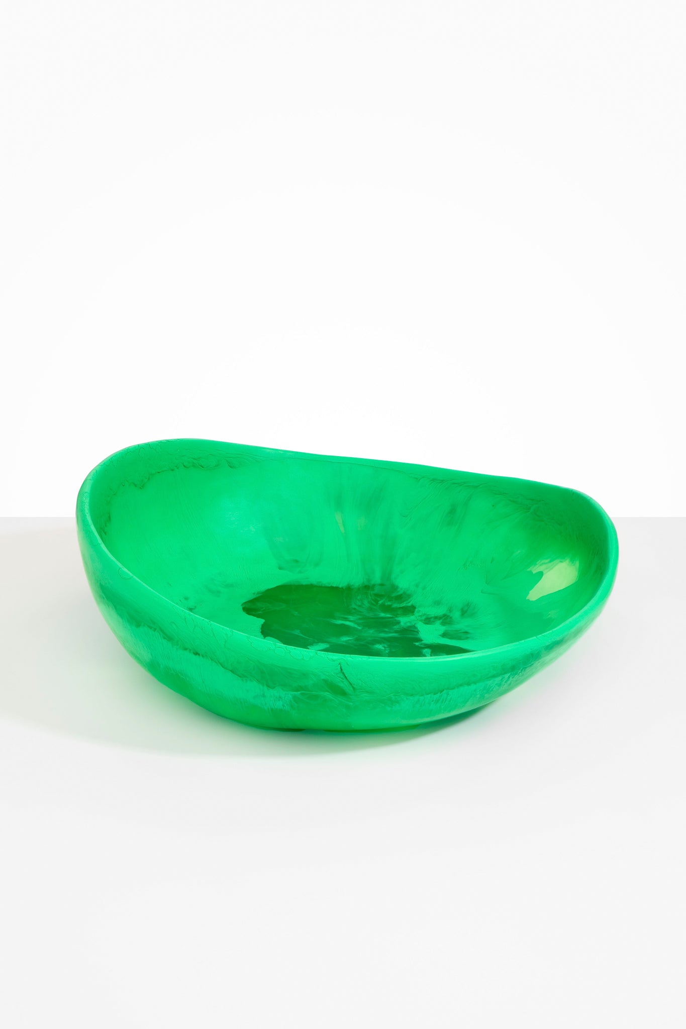 Dinosaur Designs Large Flow Bowl in Leaf color resin