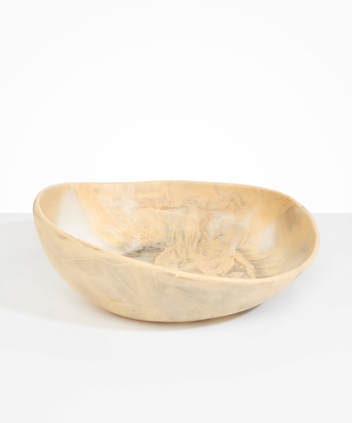 Dinosaur Designs Large Flow Bowl in Sandy Pearl color resin