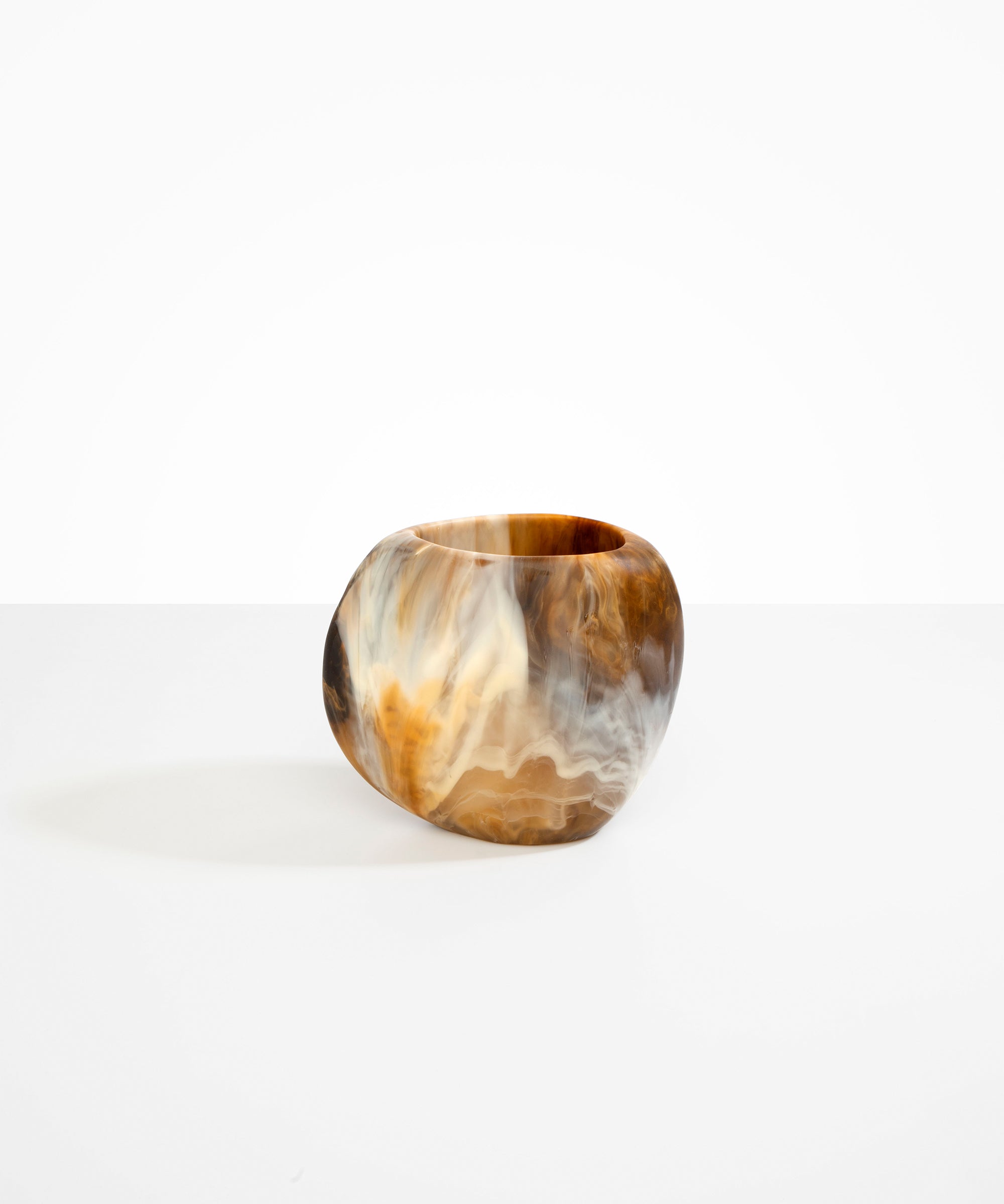 Dinosaur Designs Large Rock Vase in Light Horn color resin